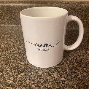 White Ceramic Mug - Mama Est. 2025